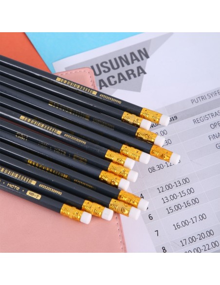 Graphite Pencil HB w/eraser12PCS/box Dark Blue