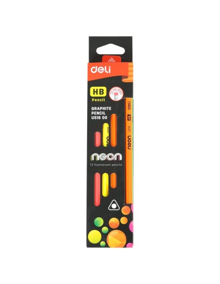 Graphite Pencil HB w/eraser12PCS/box Asst.