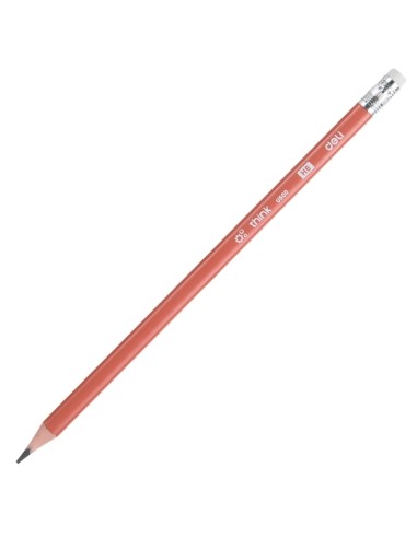 Plastic Pencil Deli hb w/eraser 12pcs/box assorted