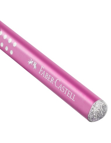 Harilik pliiats Faber-Castell Jumbo Sparkle roosa