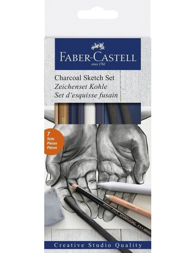 Komplekt Faber-Castell visandamiseks süsi 7tk/pk