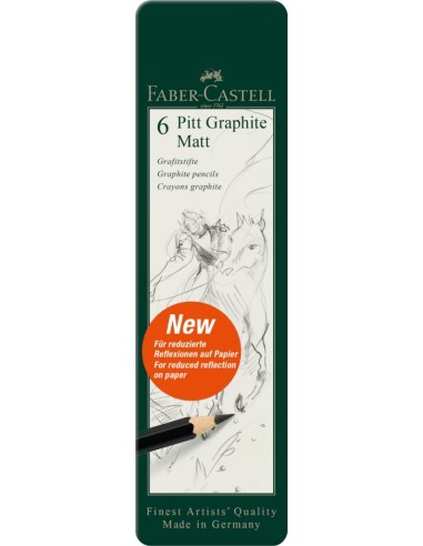 Pliiatsikomplekt Pitt Graphite Matt 6-osa