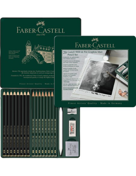 Set Pitt Graphite Matt & Castell 9000