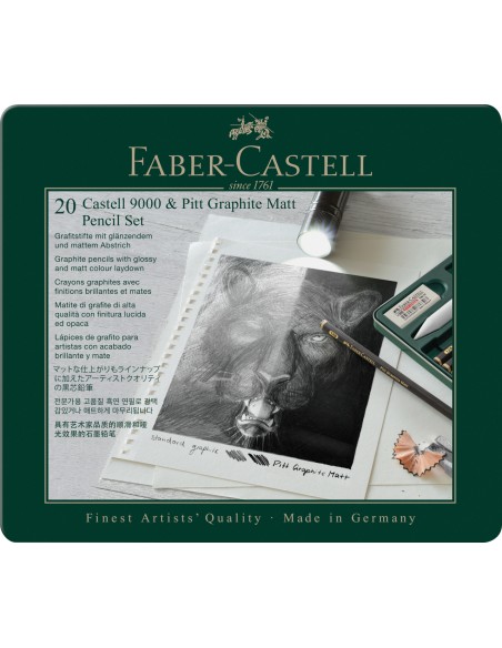 Set Pitt Graphite Matt & Castell 9000