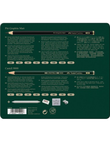 Set Pitt Graphite Matt & Castell 9000