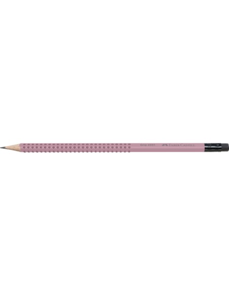 Harilik pliiats Faber-Castell Grip 2001 B kustukummiga roosa
