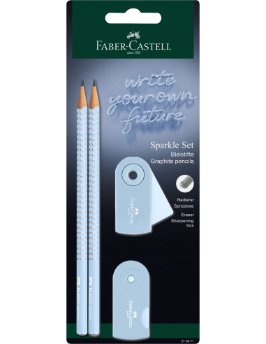 Pencil set Sparkle sky blue BC