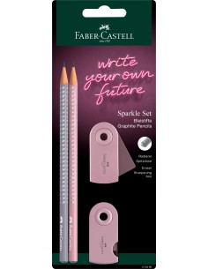 Harilik pliiats Faber-Castell Sparkle rose shadows blistris