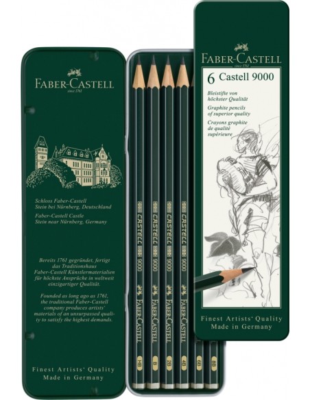 Harilik pliiats Faber-Castell 9000 6tk/pk