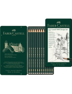 Harilik pliiats Faber-Castell 9000 5B-5H 12tk komplektis