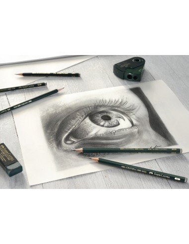 Faber-Castell Castell 9000 graphite pencil, Design Set, tin of 12, degrees of hardness 5H-5B