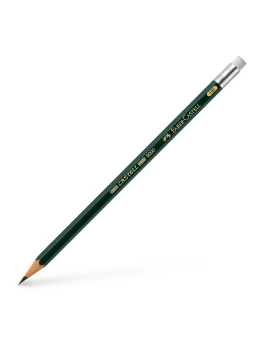 Harilik pliiats Faber-Castell 9000 HB kustukummiga