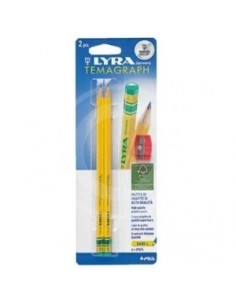 Graphite pencil LYRA Temagraph H 2pcs+sharpener
