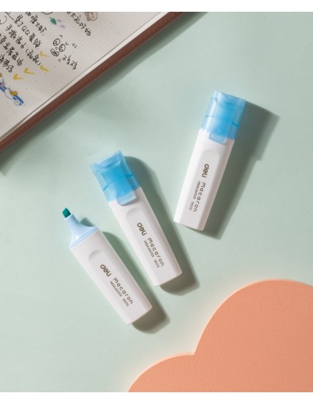 Tekstimarker DELI Macaron 1-5mm pastell sinine