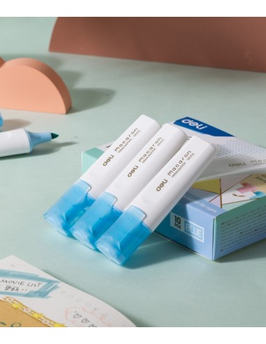 Tekstimarker DELI Macaron 1-5mm pastell sinine