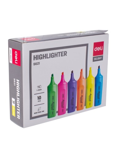 Tekstimarker DELI Accent 1-5mm kollane