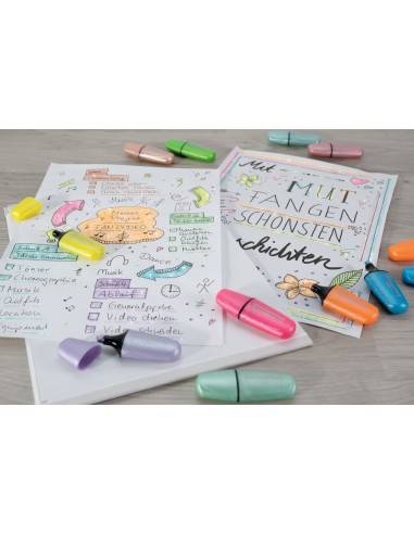 Tekstimarker EberhardFaber mini glitter neoon 5-värvi