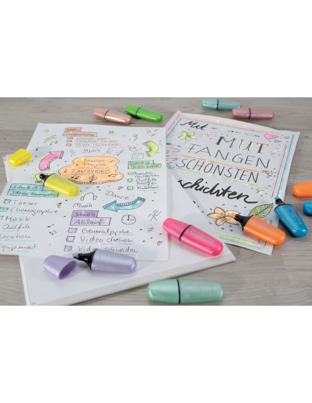 Mini Highlighter glitter neon box of 5