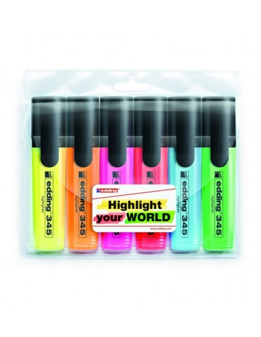 edding 345 highlighter set of 6 assorted