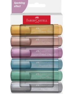 Tekstimarkerite komplekt Faber-Castell 46 metallik 6-värvi