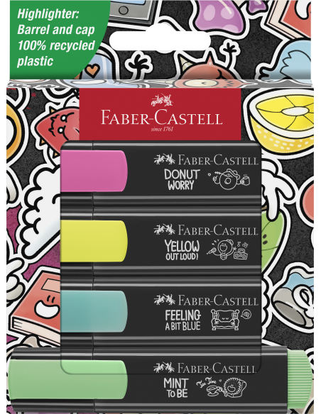 Tekstimarkerite komplekt Faber-Castell Graffiti 4-värvi