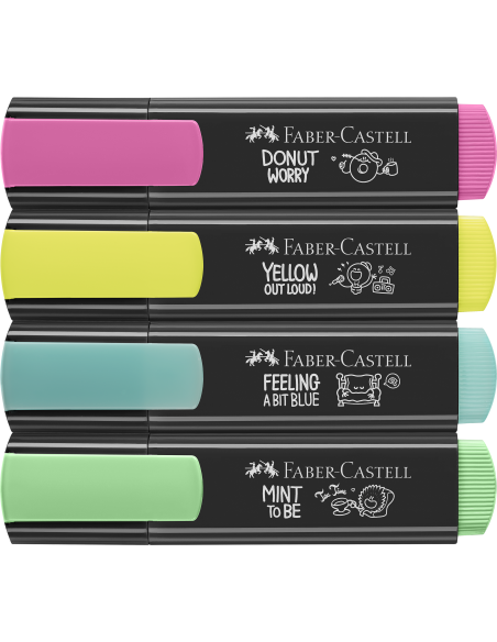 Tekstimarkerite komplekt Faber-Castell Graffiti 4-värvi