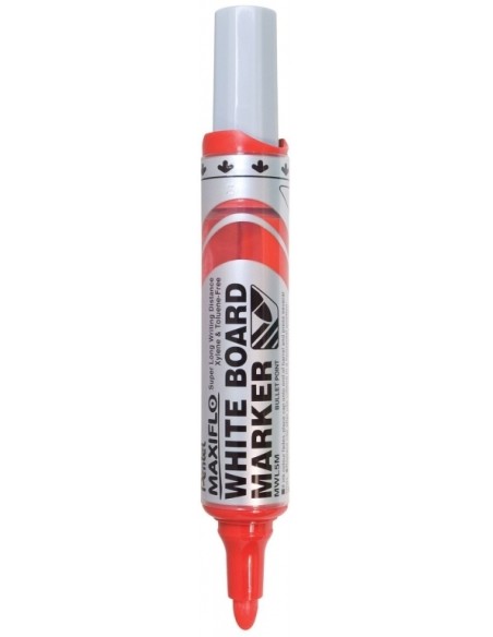 Valgetahvlimarker Pentel Maxiflo ümar ots 6mm punane