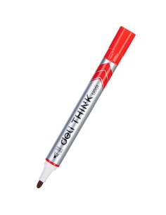 Valgetahvlimarker Deli U00140 punane, ümar ots 2mm