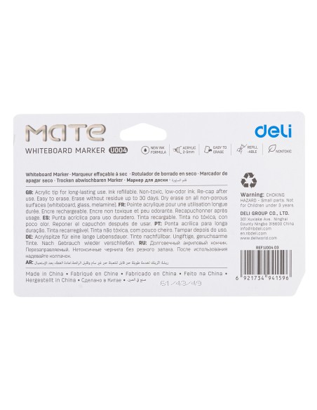 Whiteboard Marker Deli Chisel tip: 2-5mm Deli