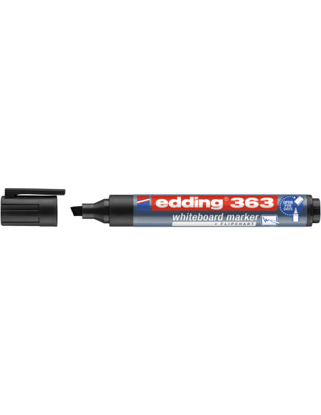 Valgetahvlimarker Edding 363 A8 must, lõigatud ots 1-5mm