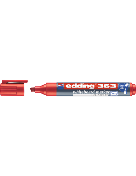 Valgetahvlimarker Edding 363 A8 punane, lõigatud ots 1-5mm