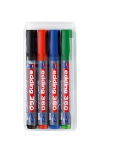 edding 360 whiteboard marker set of 4 assorted