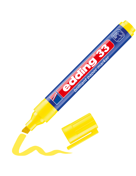 Paberimarker Edding 33, 1-5mm kollane