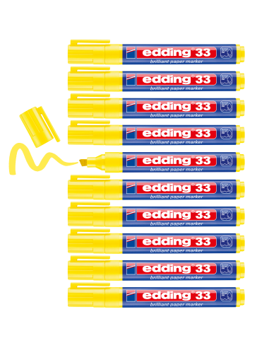 edding 33 brilliant paper marker yellow