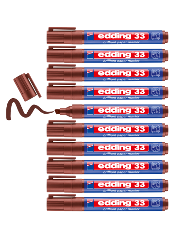 Paberimarker Edding 33, 1-5mm pruun