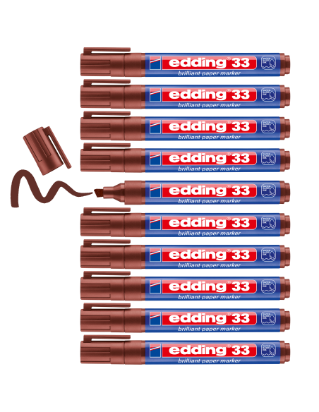 edding 33 brilliant paper marker brown