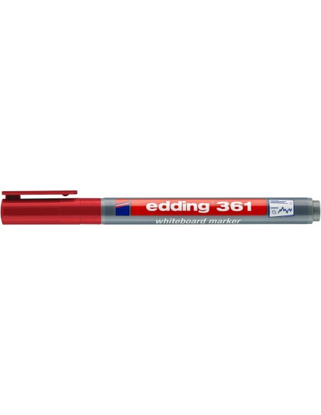 Valgetahvlimarker Edding 361, 1mm punane