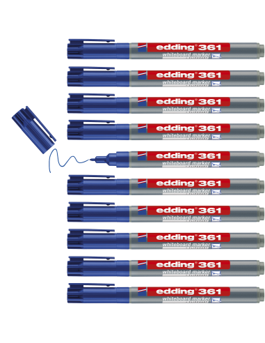 Valgetahvlimarker Edding 361 sinine, 1mm