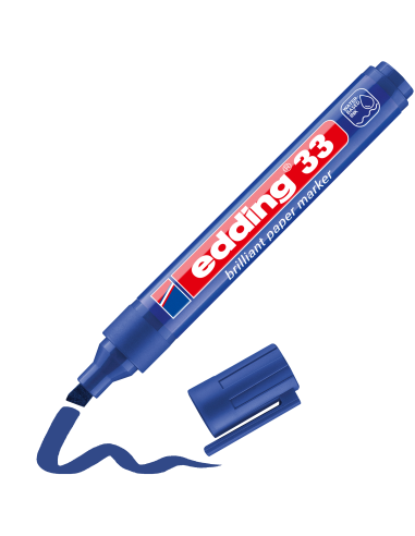 edding 33 brilliant paper marker blue