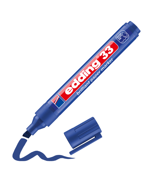 edding 33 brilliant paper marker blue