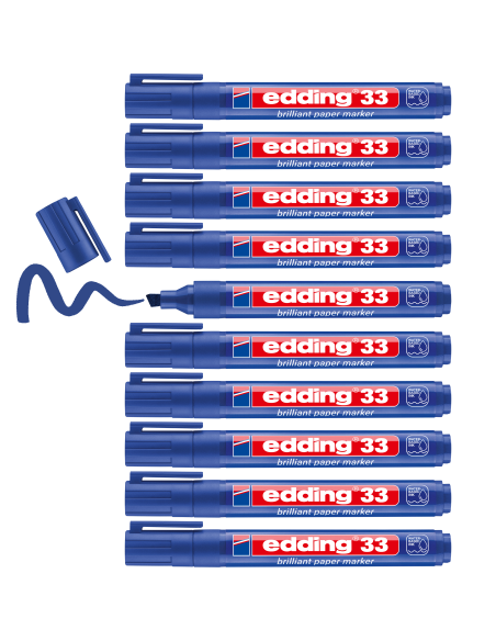 edding 33 brilliant paper marker blue