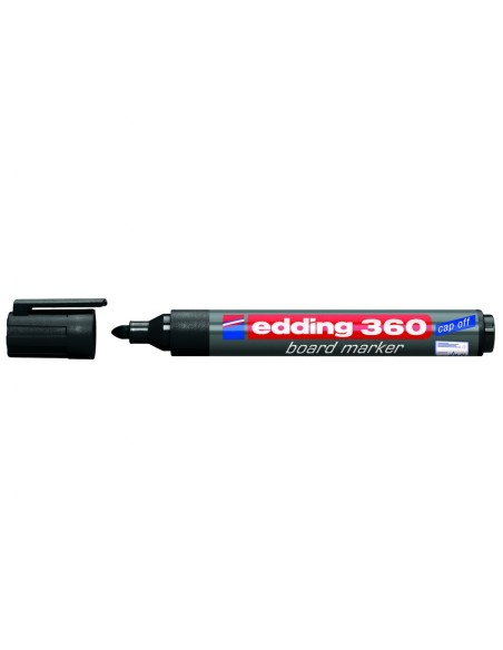 Valgetahvlimarker Edding 360 A8 must, ümar ots 1,5-3mm