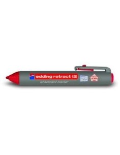 Valgetahvlimarker Edding 12 1,5-3mm, ümar ots, klõpsuga, punane