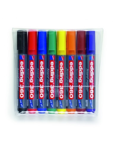 edding 360 whiteboard marker set of 8 assorted