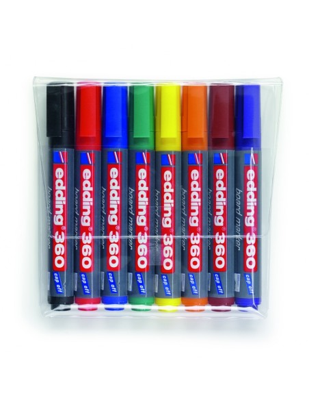 edding 360 whiteboard marker set of 8 assorted