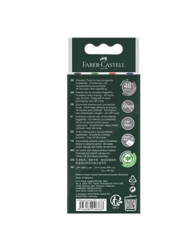 Valgetahvlimarkerid Faber-Castell W20 4-värvi