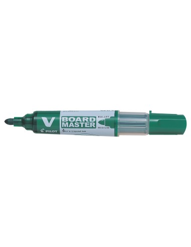 Valgetahvlimarker Pilot V Board Master, vahetatav padrun, roheline, ümar ots 2,3mm