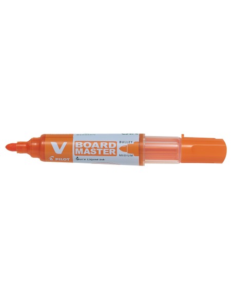 Valgetahvlimarker Pilot V Board Master, vahetatav padrun, oranz, ümar ots 2,3mm