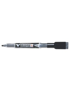 Pilot V Board Master S Whiteboard Marker - Extra Fine - Black with Eraser