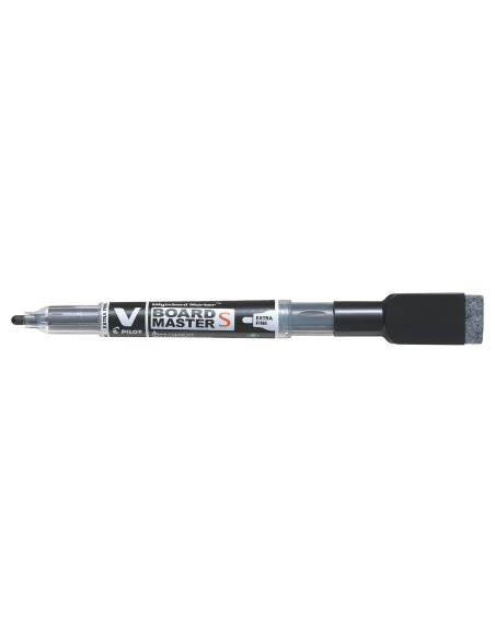 Pilot V Board Master S Whiteboard Marker - Extra Fine - Black with Eraser